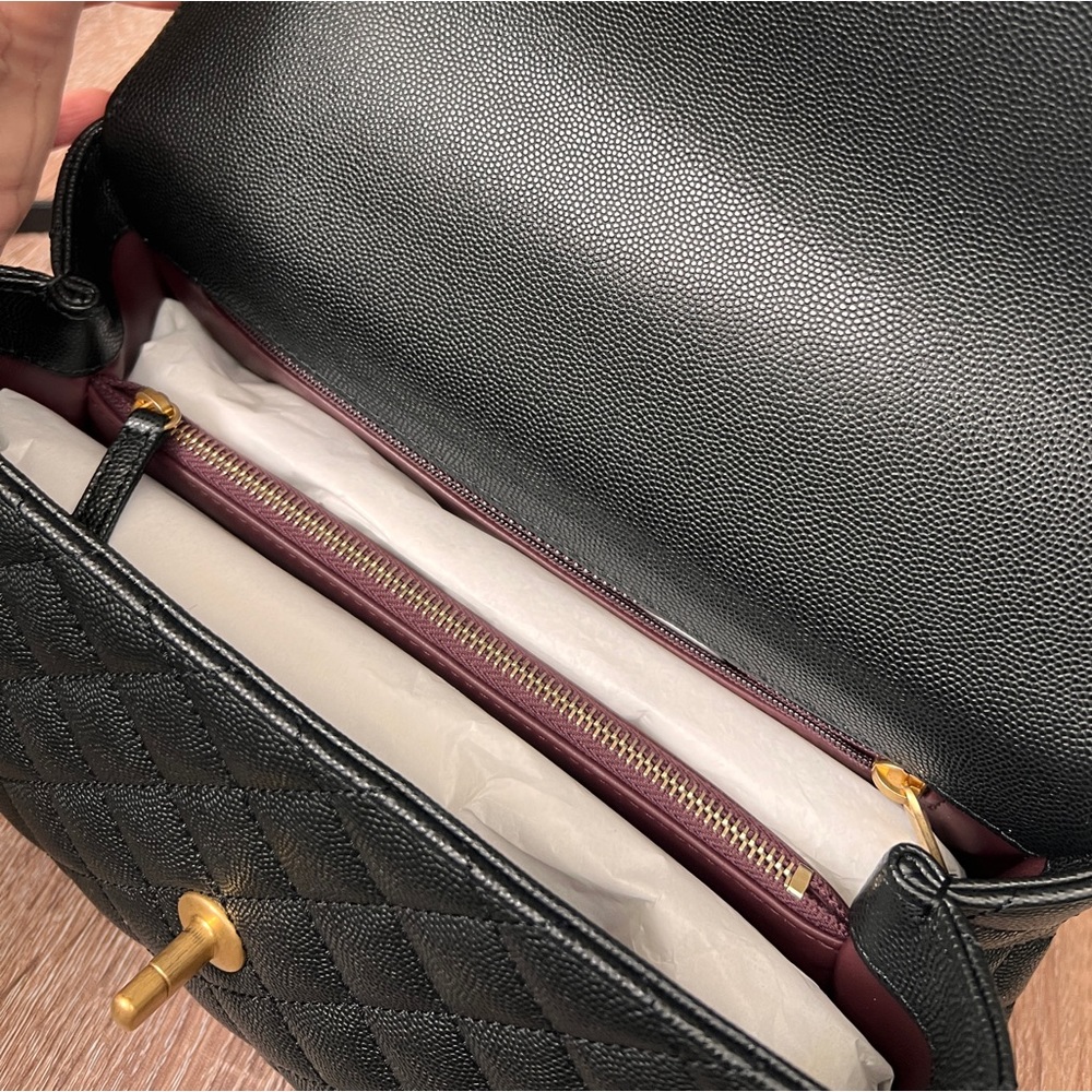 Brand New Coco Chanel Flapbag with handle, v b/black with dust bag and box. - Picture 6 of 15